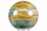 Polished Blue Calcite Sphere - Argentina #371057-1